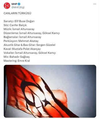 MHP'den 'Canların Türküsü' paylaşımı