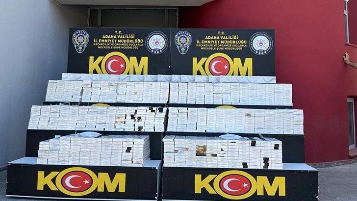 Adana’da 12 milyon 410 bin adet makaron ele geçirdi