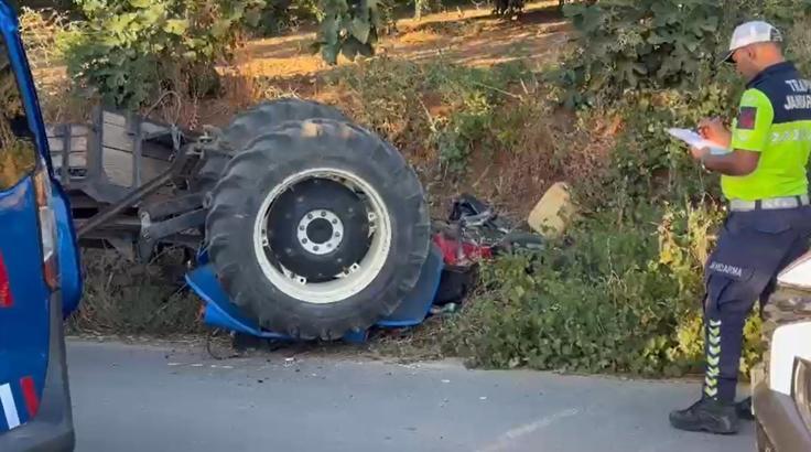 Bursa’da devrilen traktörün altında kalan sürücü öldü