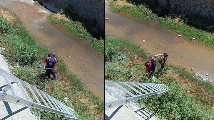 Kars'ta kanala düşen çocuk itfaiye tarafından kurtarıldı