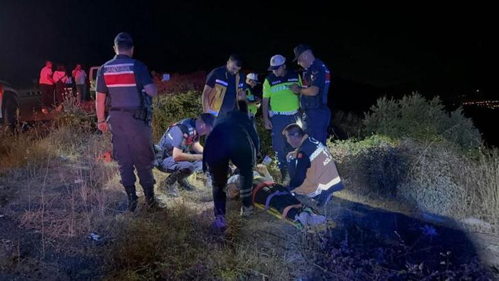 Kaza yapan motosikletli Aynur, jandarmaya attığı konum ile kurtarıldı