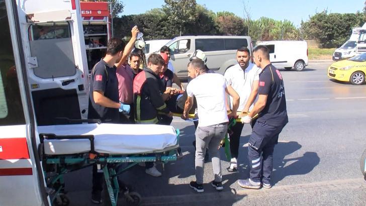 İstanbul - Sultangazi'de otomobil vince çarptı: 2 yaralı