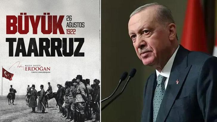 Cumhurbaşkanı Erdoğan'dan 'Büyük Taaruz'un 103'üncü yıl dönümü' mesajı