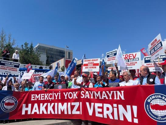 Memur-Sen'den, Hazine ve Maliye Bakanlığı önünde açıklama