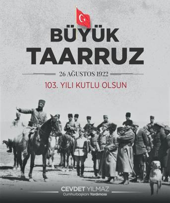 Cumhurbaşkanı Yardımcısı Yılmaz’dan 'Büyük Taarruz' ve 'Zafer Haftası' mesajı