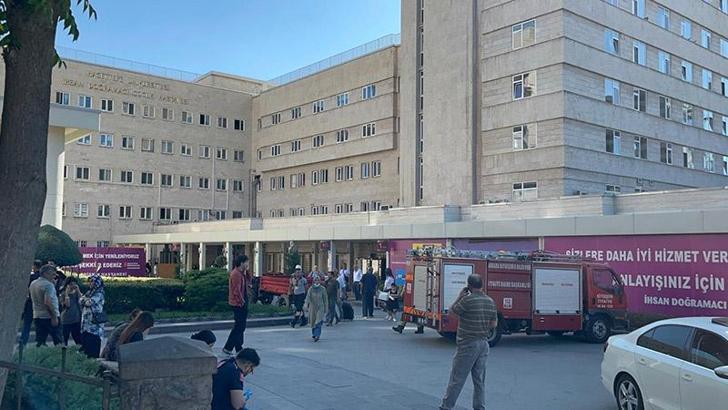 Hacettepe Hastanesi'nde çıkan yangın kısa sürede söndürüldü
