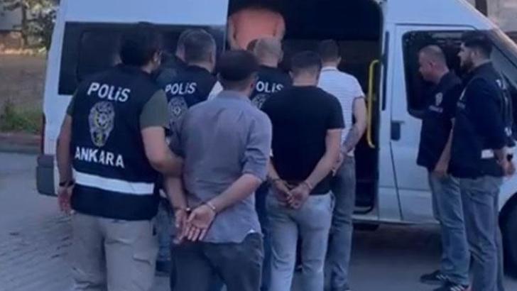 Ankara'da sokak ortasında bir kişiyi sopayla darbeden 7 şüpheli yakalandı