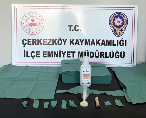 Çerkezköy'de uyuşturucu operasyonunda 2 gözaltı
