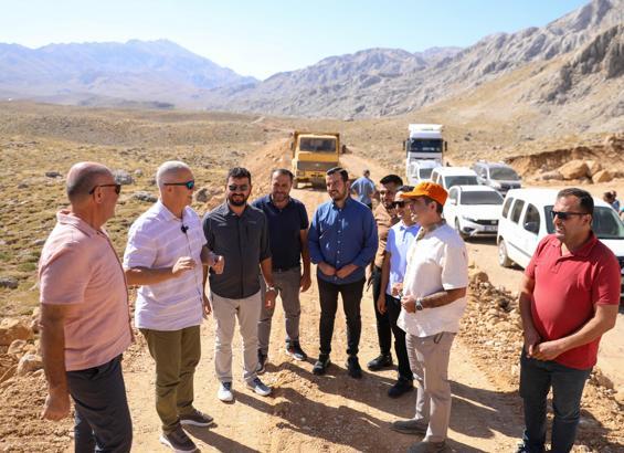 Okurcalar Yaylası yolunda çalışma