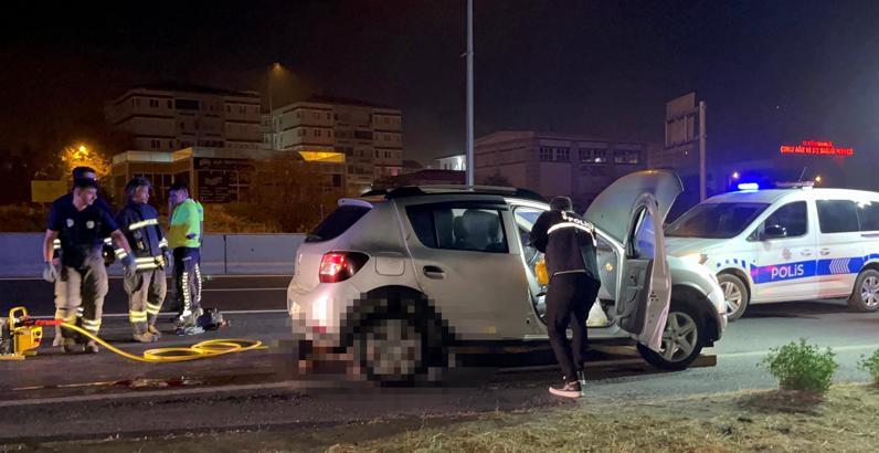Yol ortasına otururken otomobil çarptı; kurtarılamadı