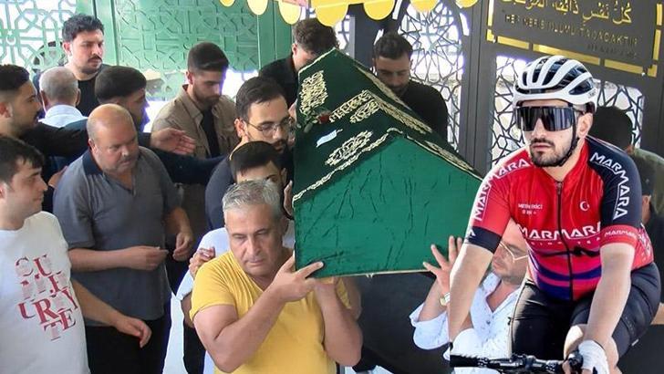 Bağcılar'da kazada hayatını kaybeden bisiklet sporcusu son yolculuğuna uğurlandı