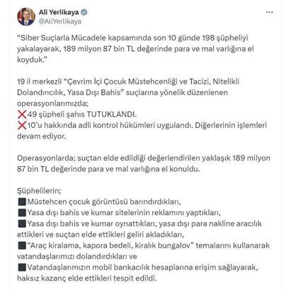 40 ilde 'siber suçlar' operasyonu: 49 tutuklama