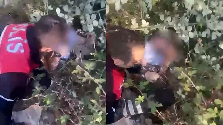 7 yıl hapisle aranan firari, takiple çalılar arasında yakalandı