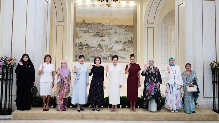 Emine Erdoğan, Çin'de liderlerin eşleri ile bir araya geldi
