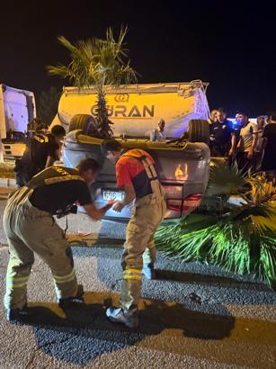 Mardin’de takla atan otomobilin sürücüsü yaralandı