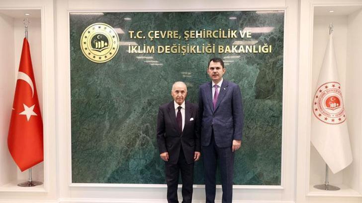 Bakan Kurum, eski TBMM Başkanı Çetin ile görüştü