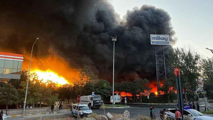 Kayseri’de tekstil fabrikasında yangın