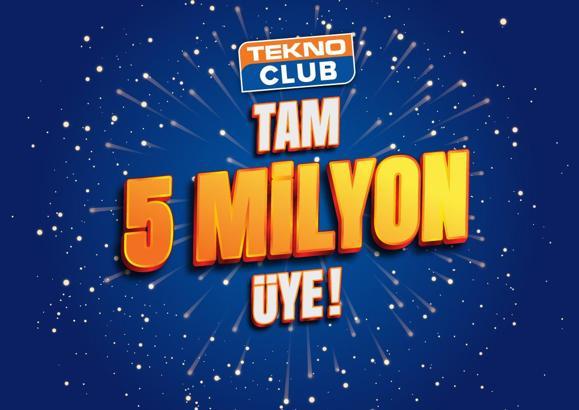Teknosa’nın sadakat programı ‘TeknoClub’ 5 milyon üyeye ulaştı