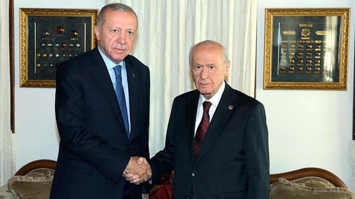 Cumhurbaşkanı Erdoğan, Bahçeli ile bir araya geldi