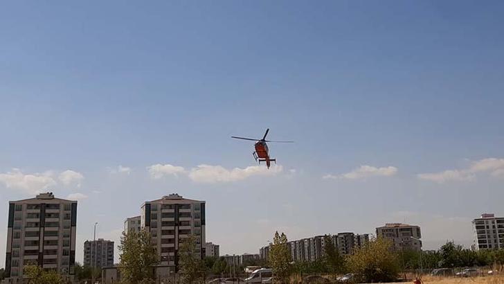 Ambulans helikopter, kalp krizi geçiren hasta için havalandı