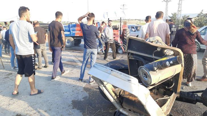Samsun’da saman yüklü kamyonet ile traktör çarpıştı; 4 yaralı