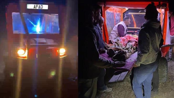 Yaylada ölen kişinin cenazesi amfibik araçla indirildi