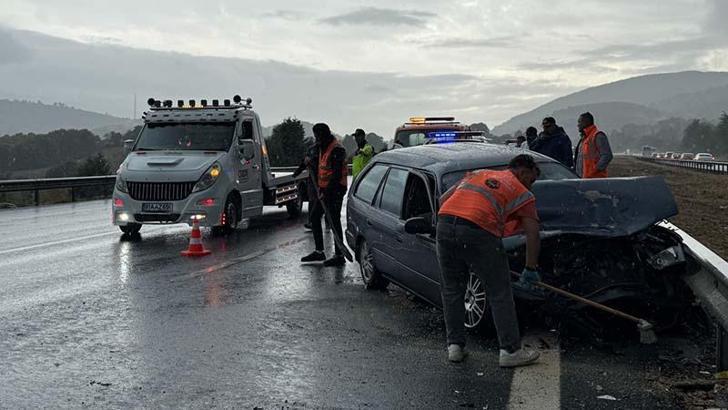 Düzce’de otoyolda zincirleme kaza: 1 ölü, 2 yaralı