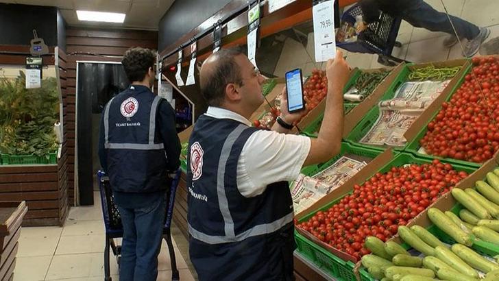 Ticaret İl Müdürlüğü ekiplerinden market denetimi