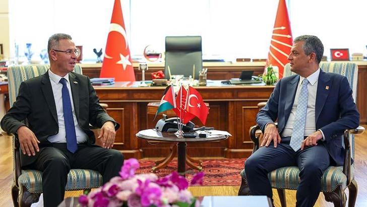 Özgür Özel, Filistin Büyükelçisi Mustafa'yı kabul etti