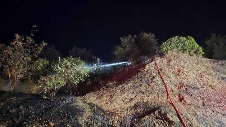 Bursa’da çıkan anız yangını yerleşim yerine ulaşmadan söndürüldü