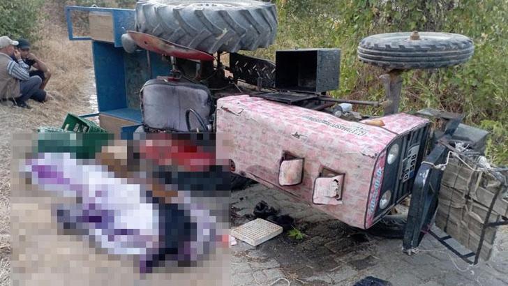 Devrilen traktörün sürücüsü öldü