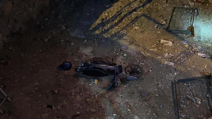 Dere yatağına uçan motosikletin sürücüsü ağır yaralandı