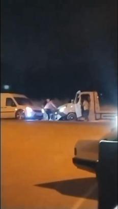 Adana'da sürücülerin kavgası kamerada