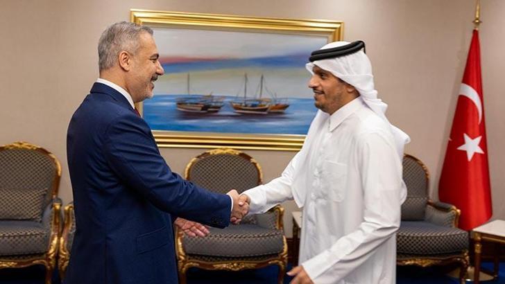Bakan Fidan, Katar Başbakanı Al Sani ile bir araya geldi