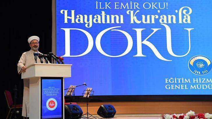 Ali Erbaş: Toplumu aşırılıklardan uzak tutmanın yolu eğitim programlarıdır
