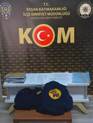 'PTT görevlisi' kıyafeti giyip dolandırıcılık yapan şüpheliye gözaltı