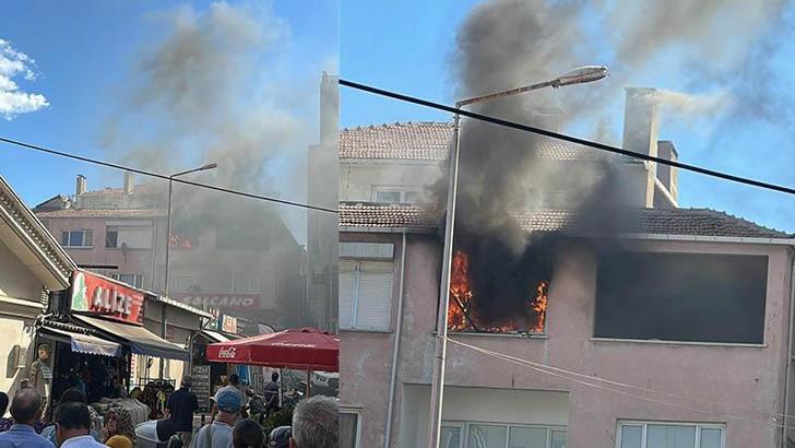 Çanakkale’de yanan daire kullanılamaz hale geldi