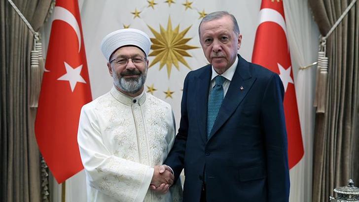 Cumhurbaşkanı Erdoğan, eski Diyanet İşleri Başkanı Erbaş'ı kabul etti