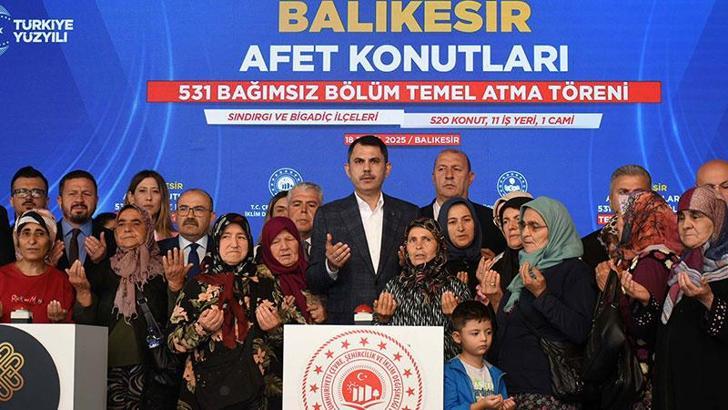 Sındırgı'da deprem konutlarının temeli atıldı