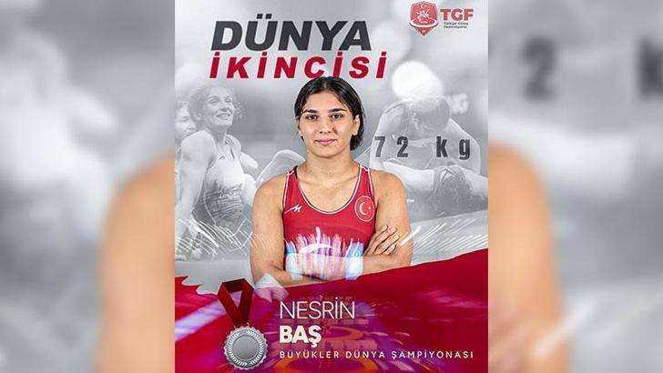 Milli güreşçi Nesrin Baş, dünya ikincisi oldu
