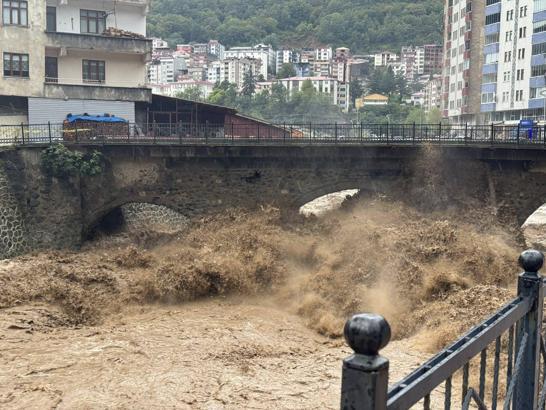 Artvin'de sağanak etkili oldu; dere taştı, köprü yıkıldı (3)