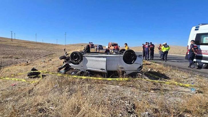Konya’da otomobil takla attı: 3 ölü, 2 yaralı