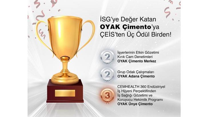 OYAK Çimento'ya ÇEİS'ten üç ödül birden