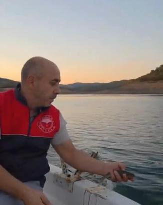 Armağan Barajı’na bırakılan kaçak ağlar toplandı