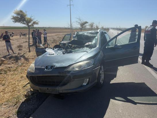 Akraba ziyaretinden dönen anne ve oğlu, kazada yaralandı