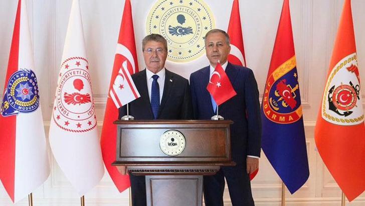 Bakan Yerlikaya, KKTC Başbakanı Üstel ile bir araya geldi