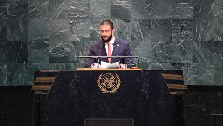Suriye Cumhurbaşkanı Şara, Suriyelilere destek veren Türkiye ile diğer ülkelere BM kürsüsünden teşekkür etti