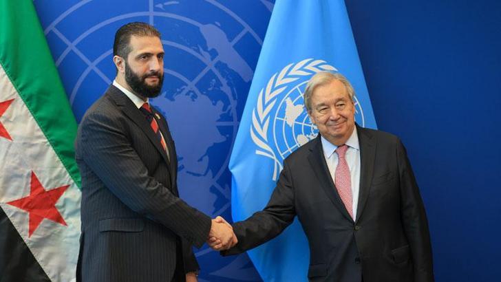 BM Genel Sekreteri Guterres, Suriye Cumhurbaşkanı Şara ile görüştü