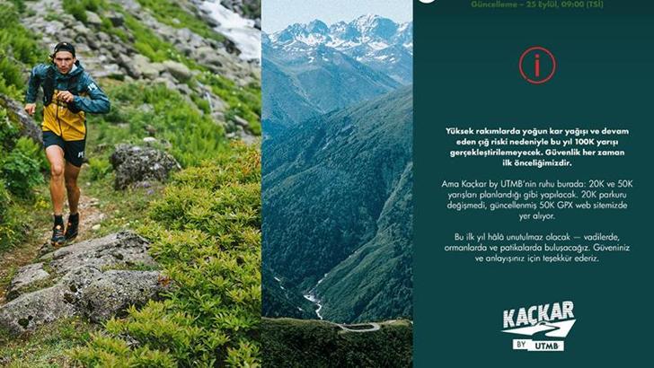 Kaçkar Dağları'ndaki Ultra-Trail UTMB'nin 100K koşusuna çığ engeli