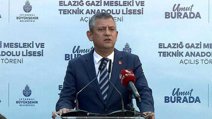 Özgür Özel, Elazığ’da İBB’nin yaptırdığı okulun açılışına katıldı